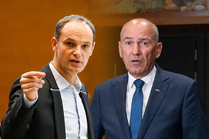 Anže Logar, Janez Janša | Janez Janša je Anžeta Logarja pozval, da do konca leta 2023 uredi statusne zadeve v poslanski skupini.  | Foto STA