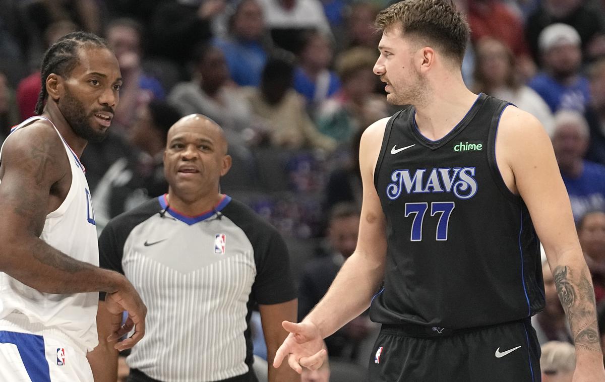 Luka Dončić Kawhi Leonard | Kawhi Leonard in Luka Dončić sta osrednja zvezdnika svojih ekip. Bo Leonard zaradi težav s kolenom v nedeljo nastopil? | Foto Guliverimage