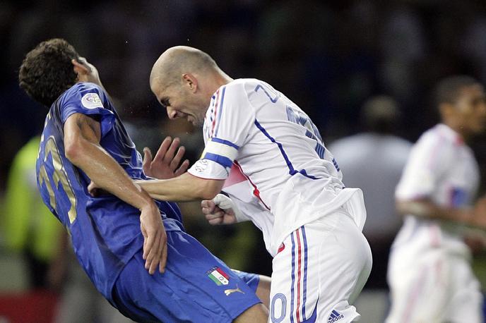 Marco Materazzi, Zinedine Zidane | Zinedine Zidane in Marco Materazzi v finalu svetovnega prvenstva 2006. Eden od nepozabnih prizorov v zgodovini športa. | Foto Reuters