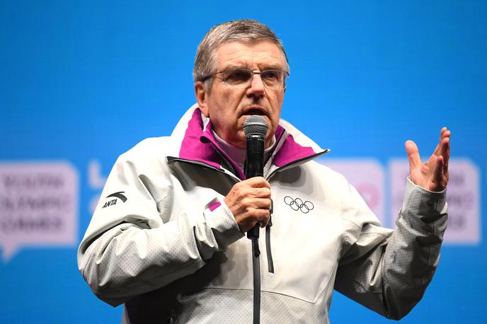 Thomas Bach | "Z odsotnostjo športnikov se vojne ne morejo končati," o izključitvi ruskih in beloruskih športnikov iz mednarodnih tekmovanj pravi predsednik Moka Thomas Bach. | Foto Getty Images