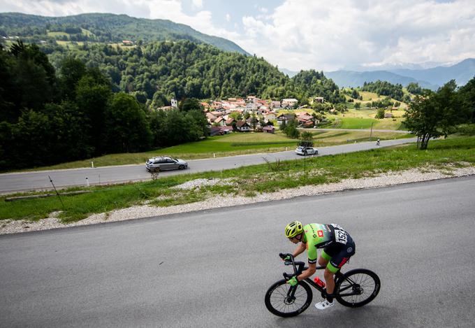 Nejc Komac med 4. etapo dirke Po Sloveniji. | Foto: Vid Ponikvar