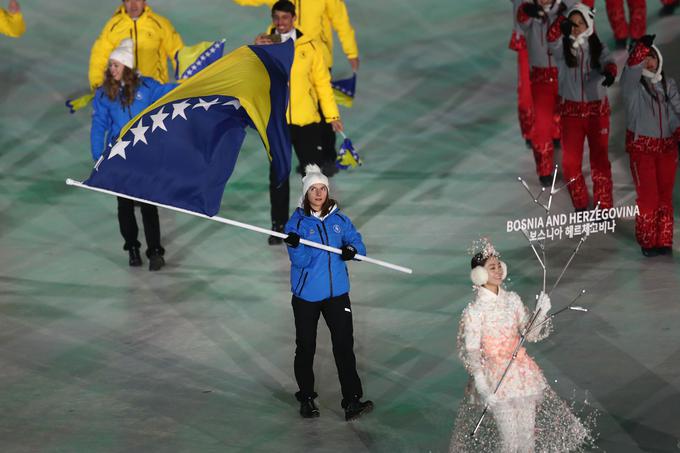 Zastavonoša BiH v Pjongčangu | Foto: Getty Images