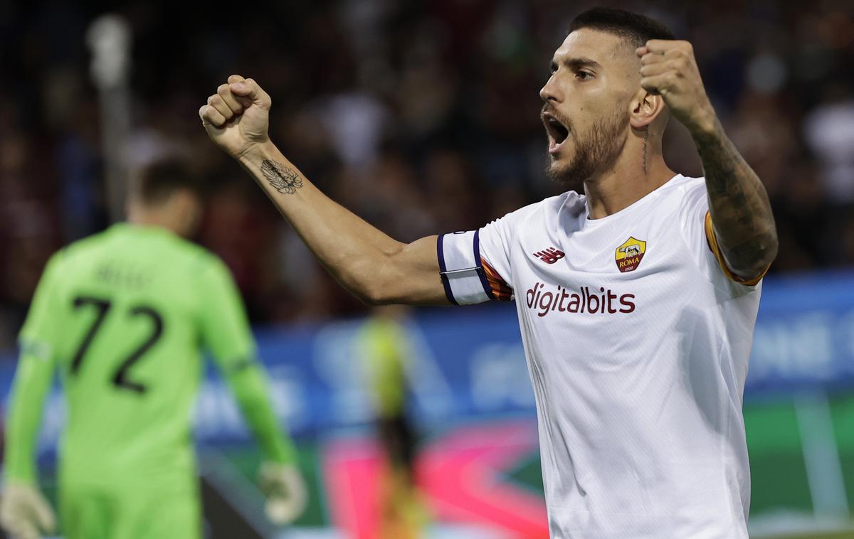 Lorenzo Pellegrini Roma | Lorenzo Pellegrini je dvakrat premagal Vida Belca na gostovanju Rome v Salernu. | Foto Reuters