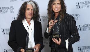 Steven Tyler in Joe Perry v dvorani slavnih tekstopiscev