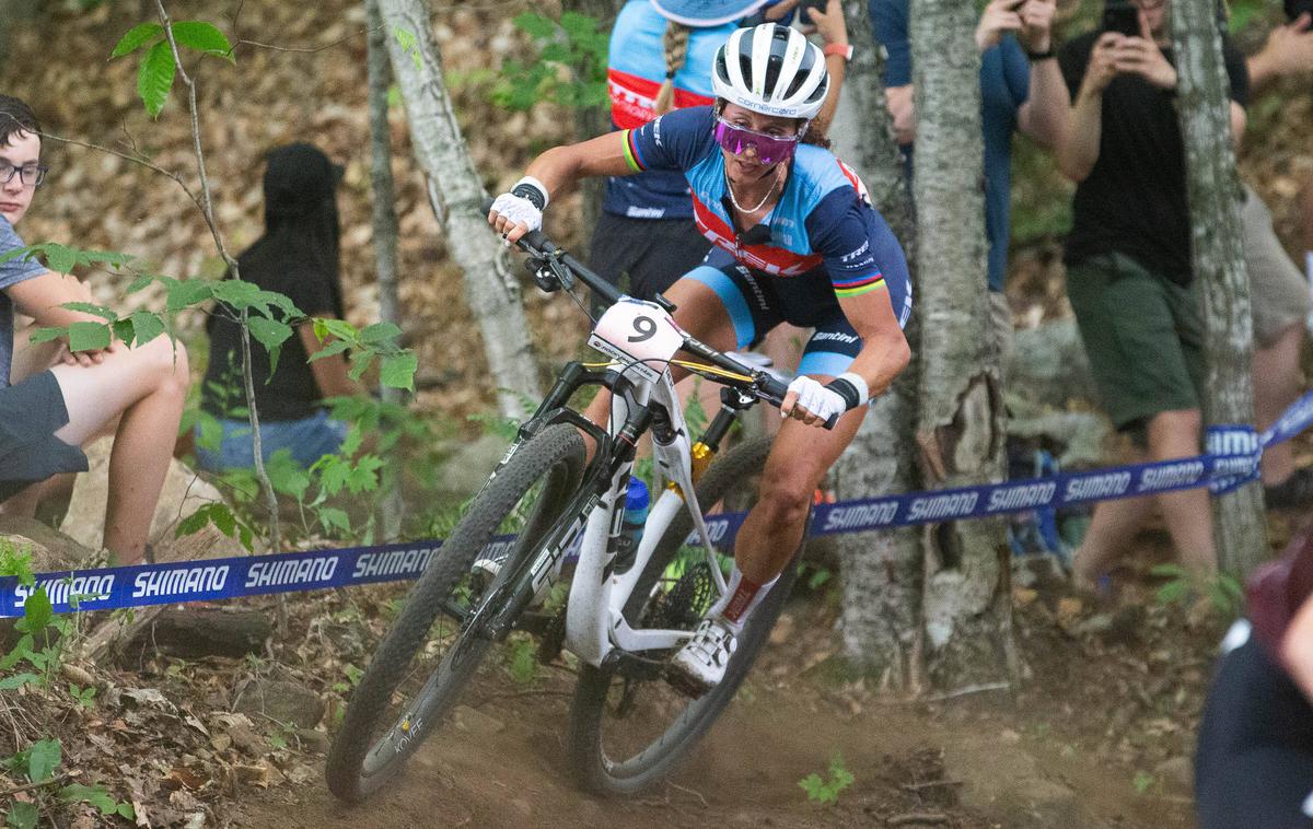 Jolanda Neff | Olimpijska prvakinja v gorskokolesarskem krosu Jolanda Neff je bila najboljša tudi na tekmi svetovnega pokala v kanadskem Mont-Sainte-Annu. | Foto Guliverimage