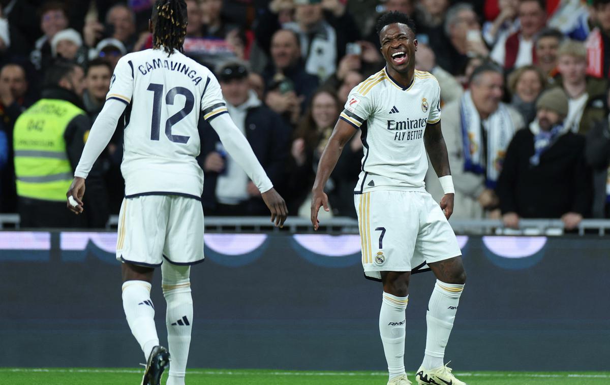 Real Madrid Vinicius Junior | Vinicius Junior je za vodstvo Reala zadel že v šesti minuti. Jude Bellingham je še v prvem polčasu povišal na 2:0. | Foto Reuters