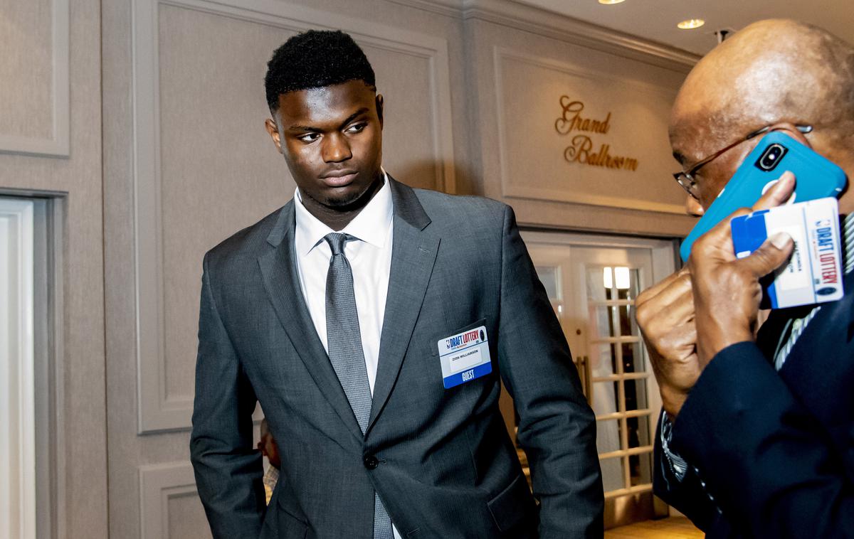 Zion Williamson | Zion Williamson se je udeležil slovesnosti ob žrebu v Chicagu.  | Foto Reuters