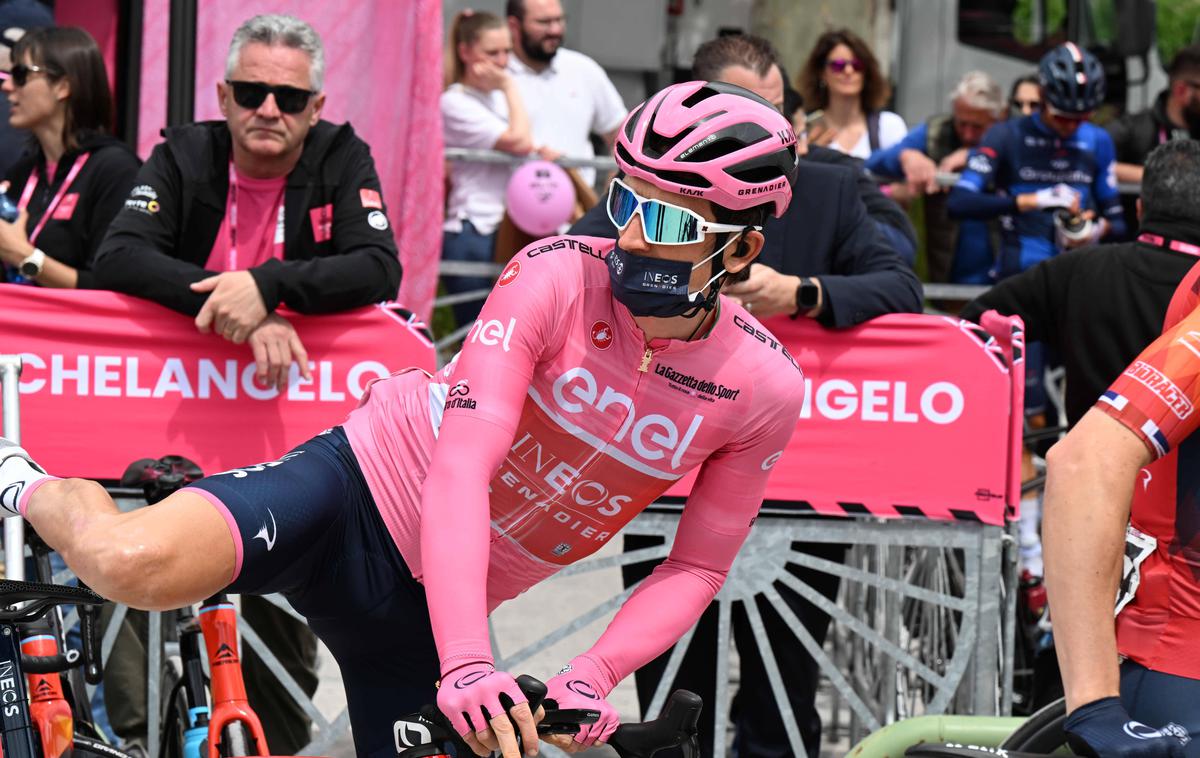 Geraint Thomas | Geraint Thomas je po soboti dobil nekaj počitka, ko je predal rožnato majico, saj mu ni bilo treba na podelitev in novinarsko konferenco. | Foto Guliverimage