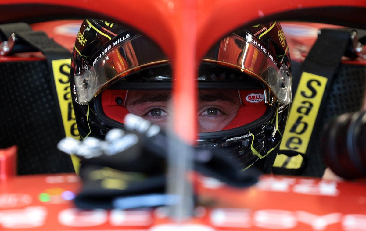 Monza Charles Leclerc Ferrari | Charles Leclerc je na petkovih treningih nakazal boljši formo Ferrarija kot na prejšnjih dirkah. | Foto Reuters