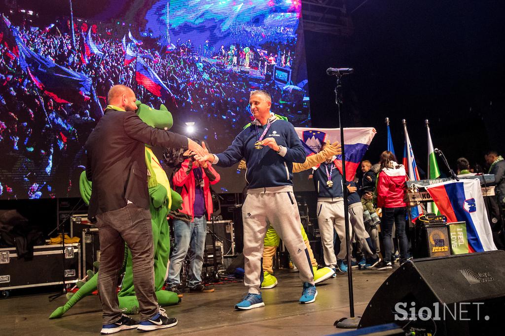 Sprejem košarkarjev EuroBasket 2017 Kongresni trg