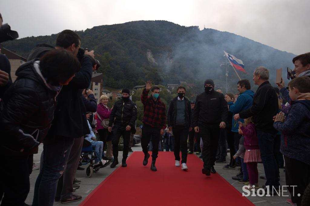 Sprejem za Primoža Rogliča v Zagorju ob Savi