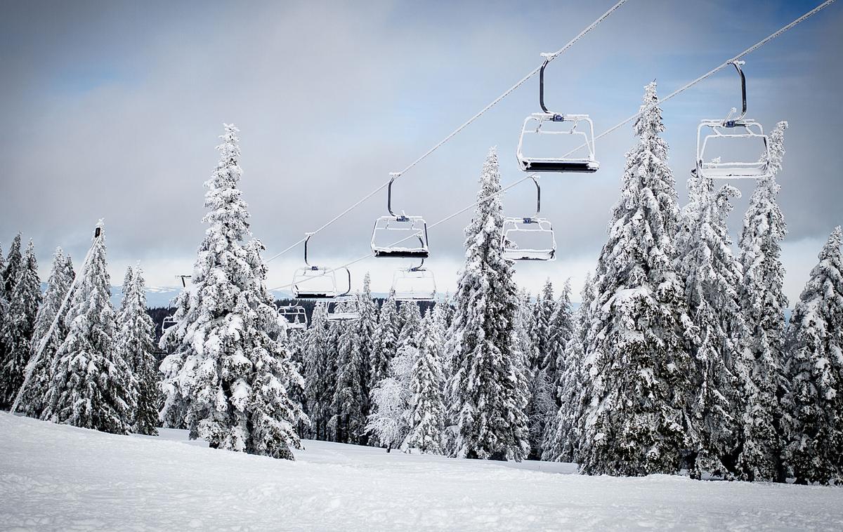 Rogla | Slovenska smučišča od 1. januarja, odkar je začel veljati odlok, da lahko smučajo samo smučarji z negativnim testom na novi koronavirus, ne starejšim od 24 ur, bolj ali manj samevajo.  | Foto Ana Kovač