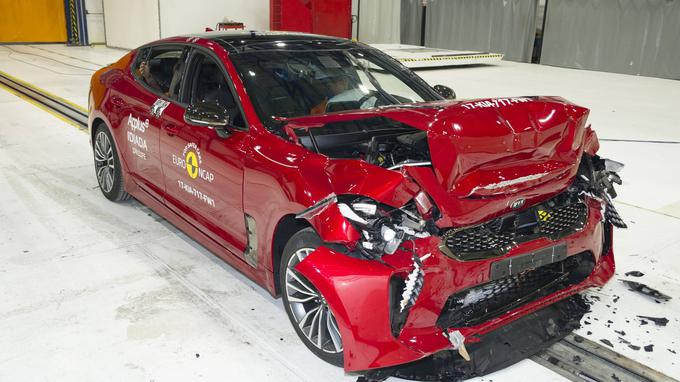 Kia stinger si je prislužila vseh pet zvezdic, križanec stonic pa je z opcijskim varnostnim paketom prav tako osvojil maksimalno število točk. | Foto: EuroNCAP