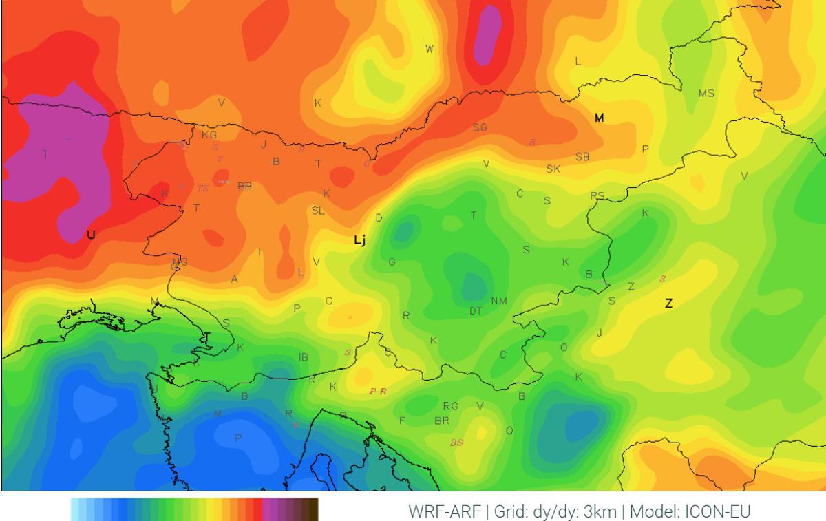 Vreme | Na neurje.si pišejo, da modeli nakazujejo okoli 150–200 milimetrov padavin za zahodni del države, kar načeloma ne bi smelo biti težavno, ter med stotimi in 150 milimetri padavin za severni del, torej Koroško in del Podravja, kjer pa bi se lahko pojavile težave. | Foto Neurje.si