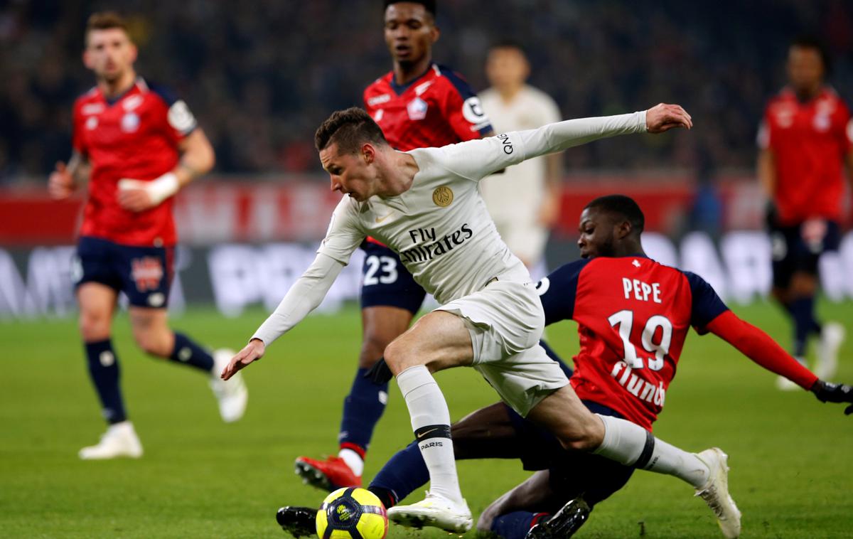 Lille - PSG | PSG je izgubil v Lillu in bo moral na matematiično potrditev naslova prvaka počakati do naslednjega kroga. | Foto Reuters