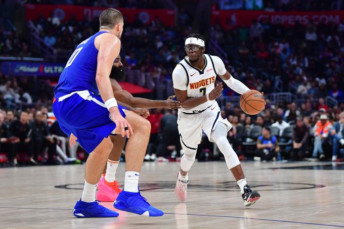 Reggie Jackson, rojen pred 33 leti v bližini Slovenije (Pordenone v Italiji), se je izkazal proti LA Clippers, za katere je nastopal med letoma 2020 in 2023. | Foto: Reuters