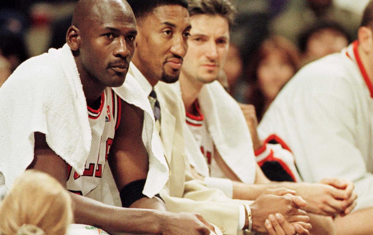 Michael Jordan Scottie Pippen Chicago Bulls | Chicago Bulls so bili v devetdesetih letih prejšnjega stoletja v ligi NBA najboljši kar šestkrat.  | Foto Reuters