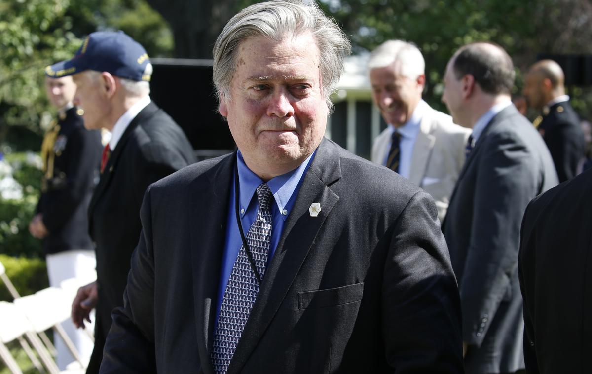 Steve Bannon | Bannon je potrdil, da je bil Stone pripravljen pomagati Trumpovi kampanji tako, da bi bil točka za komunikacijo z WikiLeaksom.  | Foto Reuters