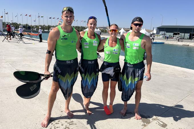 Mia Medved, Anja Osterman, Anže Urankar in Rok Šmit | Foto: Kajakaška zveza Slovenije