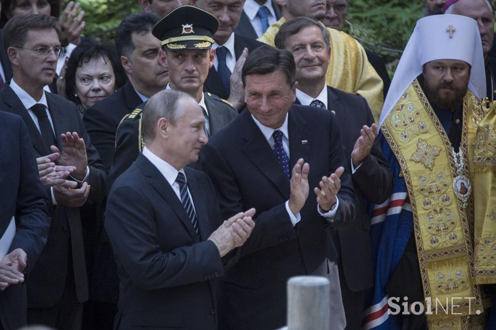 Borut Pahor Vladimir Putin Ruska kapelica Vršič