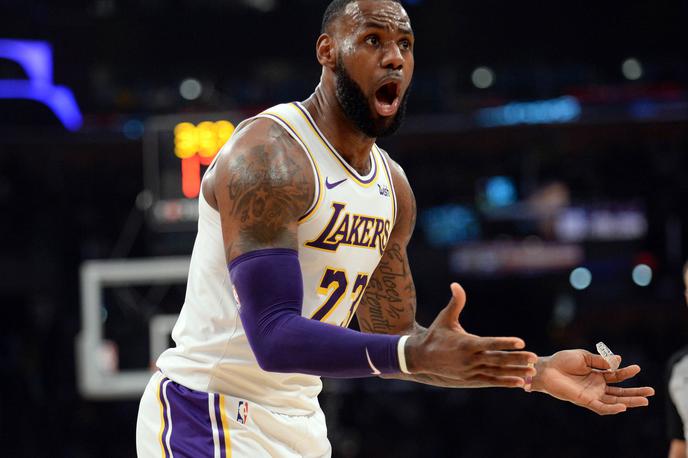 LeBron James | LeBron James in ekipa Los Angeles Lakers sta se pomerila s Torontom, vodilnim moštvom vzhodne konference.  | Foto Reuters