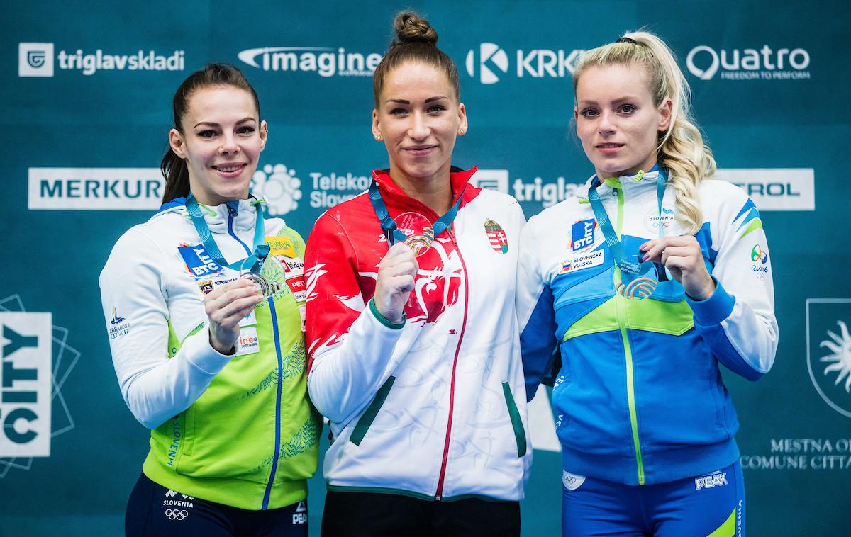 gimnastika, Koper, svetovni pokal, 3. dan, Tjaša Kysselef, Teja Belak | Tjaša Kysselef je osvojila drugo mesto, Teja Belak pa 3. | Foto Grega Valančič/Sportida