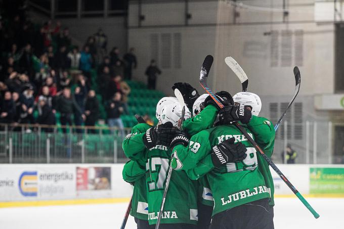 Olimpija je z zdesetkano ekipo premagala Asiago in si s četrtim mestom zagotovila prednost domačega terena. | Foto: Grega Valančič/Sportida