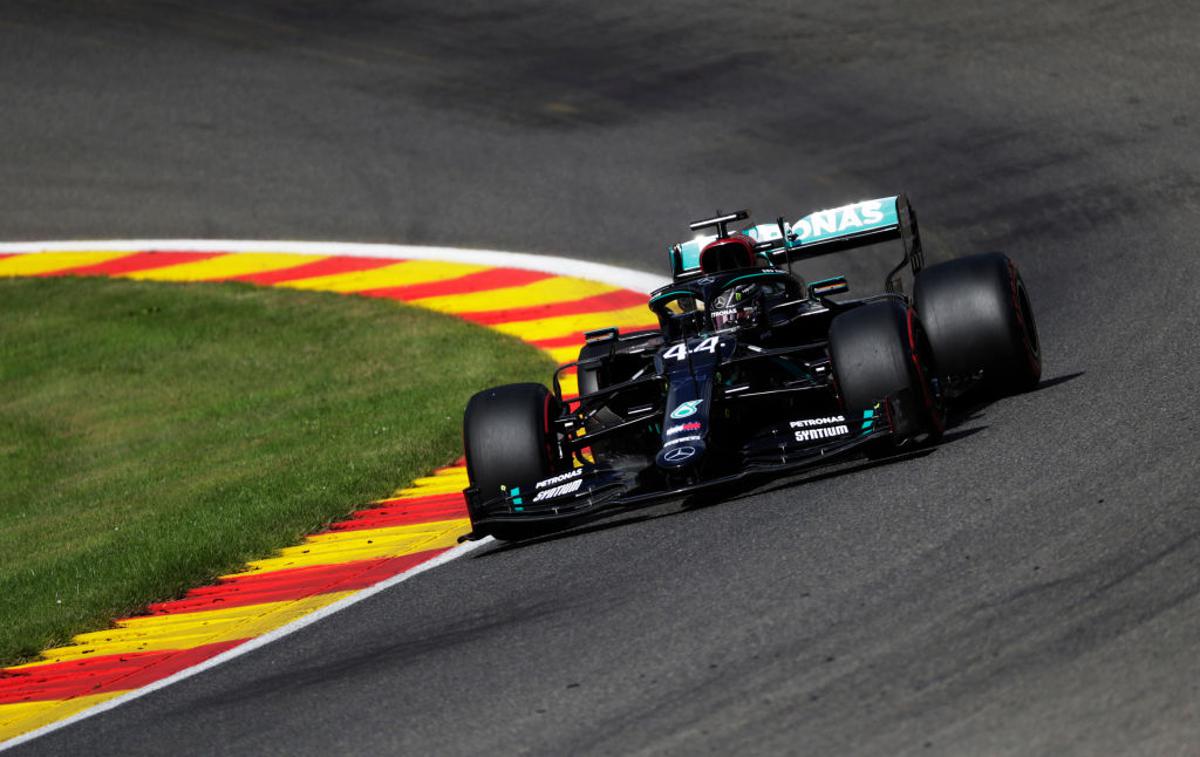 Lewis Hamilton | Svetovni prvak Lewis Hamilton je bil prepričljiv na tretjem treningu voznikov formule ena v Spa Francorchampsu. | Foto Getty Images