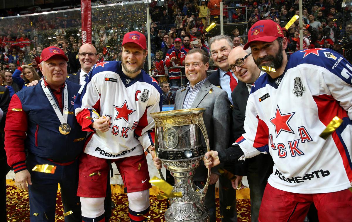 CSKA Moskva, liga KHL | Zadnji prvak lige KHL CSKA Moskva ostaja na vrhu lestvice, osnovane po kriterijih hockeyarchives.info. | Foto Reuters