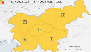 Arso za celotno državo izdal oranžno opozorilo #foto #video