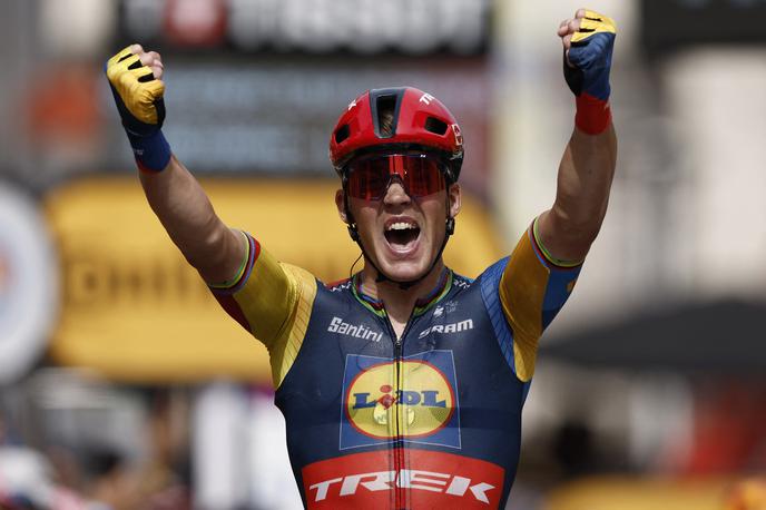 Mads Pedersen | Mads Pedersen je zmagovalec osme etape 110. Toura. | Foto Reuters