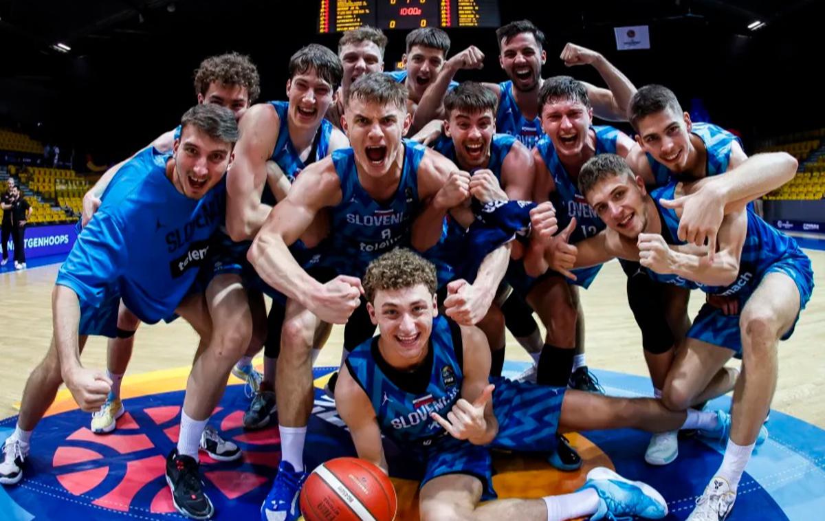 slovenska košarkarska reprezentanca do 20 let Eurobasket 2024 | Slovenci so se uvrstili v veliki finale. | Foto FIBA