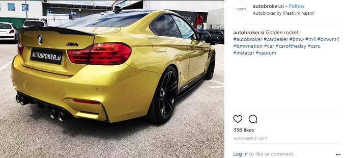 V prestižnih avtomobilih, ki jih v najem oddaja Autobroker, je bilo v zadnjem letu mogoče opaziti tudi nekatere člane ekipe projekta Xaurum.  |  Foto: Autobroker.si Instagram | Foto: 