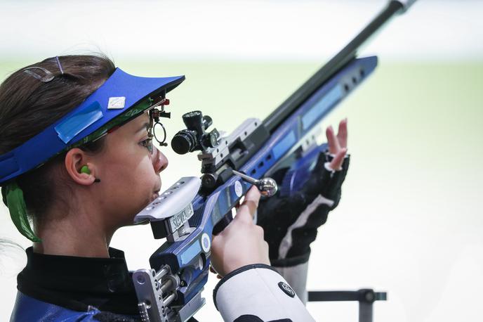 Živa Dvoršak | Pri Slovenkah je bila na ekipni tekmi najbolj razpoložena Dvoršakova, ki je zadela 314,3 kroga. | Foto Anže Malovrh/STA