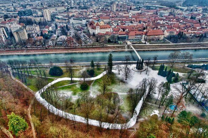 Celje srčno mesto – proga za smučarski tek ima obliko srca. Foto: Gregor Katič in Aljoša Vornšek  | Foto: 