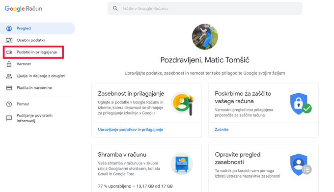 Google račun Smrt | Foto: Matic Tomšič