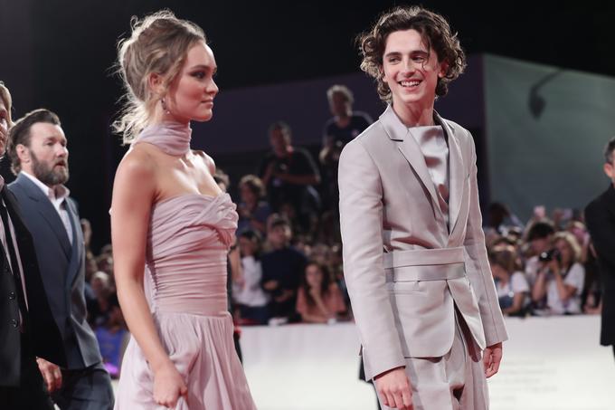 Lily-Rose Depp in Timothée Chalamet na lanskem beneškem filmskem festivalu | Foto: Getty Images