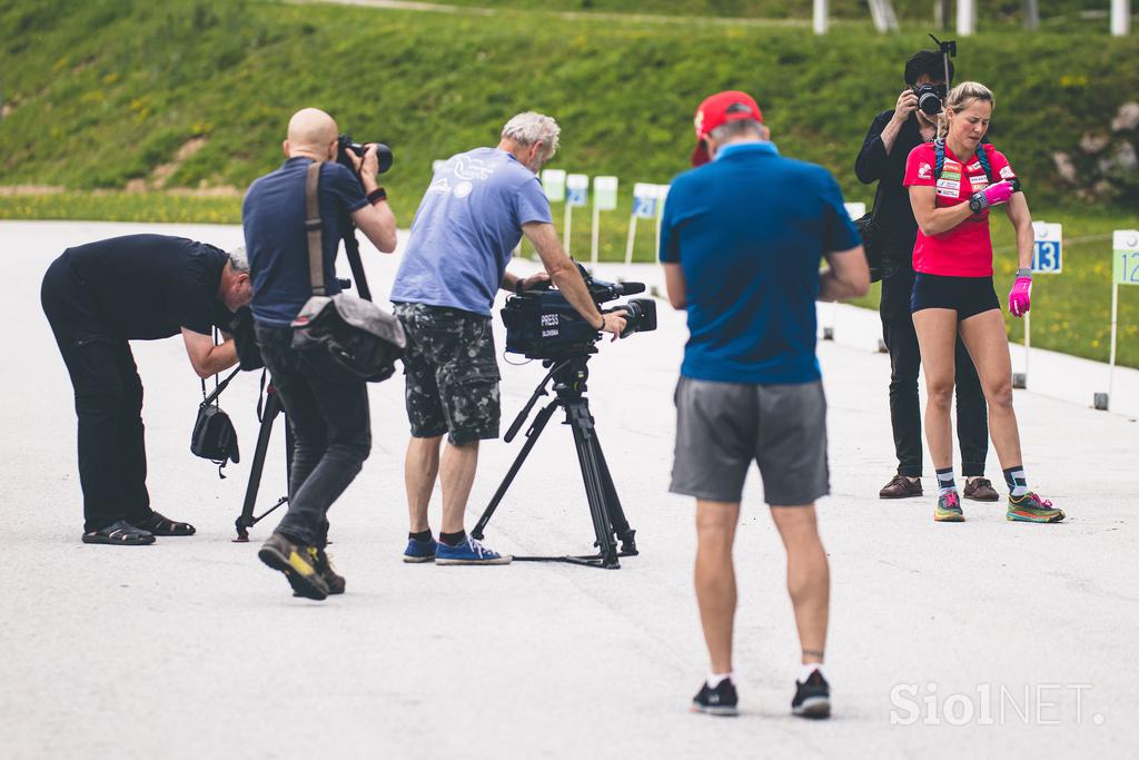 trening biatlon streljanja Anamarija Lampič