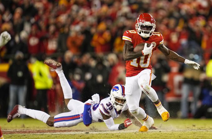 Tyreke Hill je ujel 150 jardov in en touchdown, večino v zadnjih dveh minutah in podaljšku. | Foto: Reuters