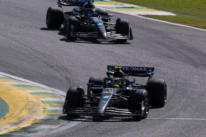 Interlagos Lewis Hamilton George Russell Mercedes | Mercedes je na nedeljski VN Brazilije osvojil samo tri točke za osmo mesto Lewisa Hamiltona. | Foto Reuters