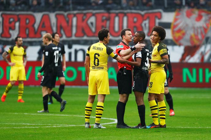 Eintracht vs Borussia | Vodilna Borussia Dortmund se z zahtevnega gostovanja v Frankfurtu vrača s točko. | Foto Reuters