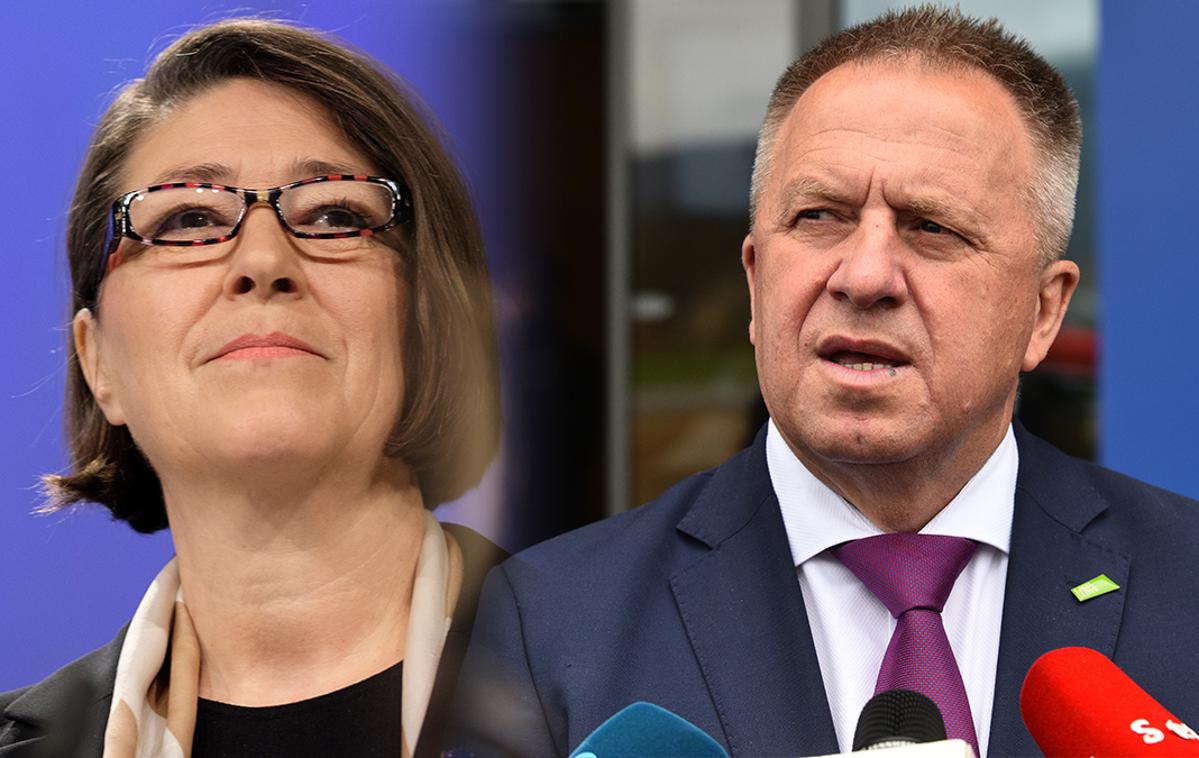 Violeta Bulc Zdravko Počivalšek | Evropska komisarka Violeta Bulc ves čas poudarja, da je njena trenutna prioriteta končanje bruseljskega mandata, a ne zanika, da bi jo zanimalo vodenje SMC. Gospodarski minister Zdravko Počivalšek naj bi bil med najresnejšimi kandidati za ta položaj. | Foto STA