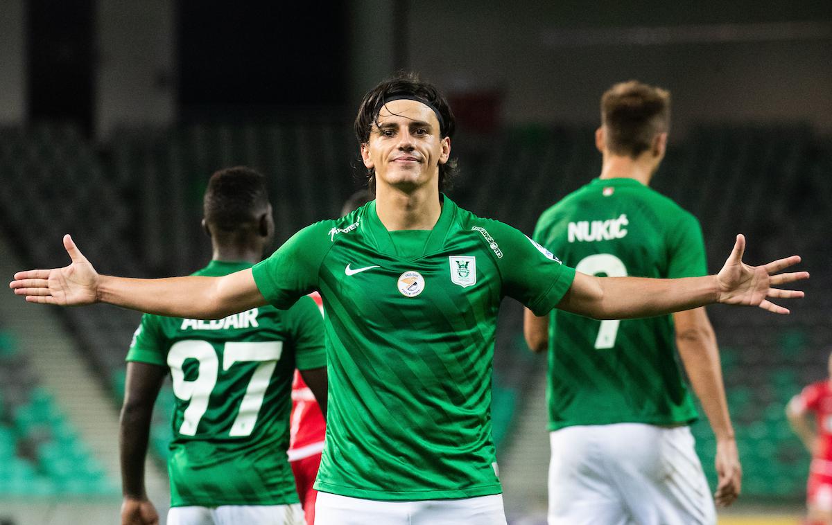 Olimpija Aluminij Almedin Ziljkić | Almedin Ziljkić in Mustafa Nukić, najboljša strelca zmajev v tej sezoni, danes ne bosta igrala v Mariboru. | Foto Grega Valančič/Sportida