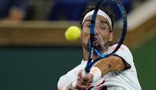 Fognini in Erranijeva izpadla že v prvem krogu