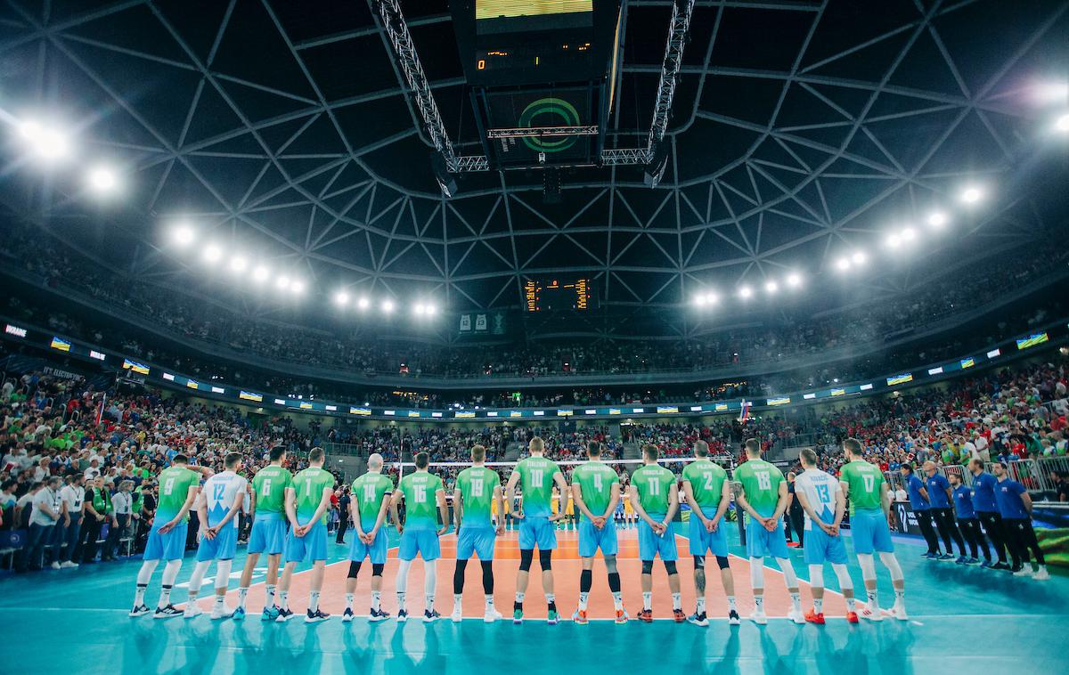 SP v odbojki 2022 (Stožice): Slovenija - Ukrajina, slovenska odbojkarska reprezentanca | Foto Siniša Kanižaj/Sportida