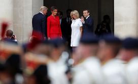 donald trump, melania trump, emmanuel macron, brigitte trogneux