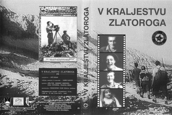 Ovitek DVD-ja za film V kraljestvu Zlatoroga. Avtor uvodne slikovne kompozicije je Jurij Dobravec iz kulturnega društva Jarina Bohinj. | Foto: 