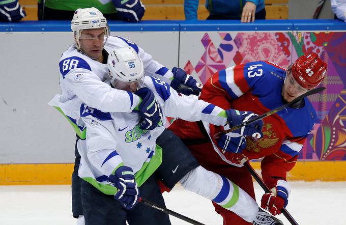 Slovenci so premierno olimpijsko tekmo leta 2014 odigrali prav proti Rusom. Tudi prihodnje leto bi morali v skupini igrati z zborno komando. | Foto: Reuters