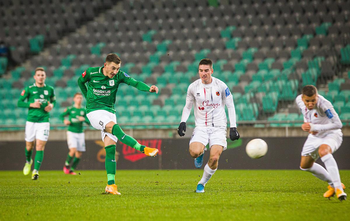 Mario Kvesić Olimpija | Mario Kević je en gol za Olimpijo že dal, decembra 2020 proti Taboru. | Foto Urban Meglič/Sportida