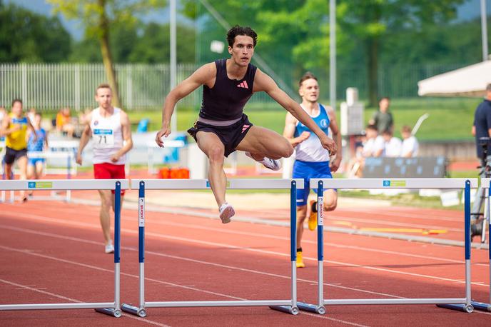 Matic Ian Guček | Matic Ian Guček je še popravil državni rekord na 400 metrov z ovirami. | Foto Peter Kastelic/AZS